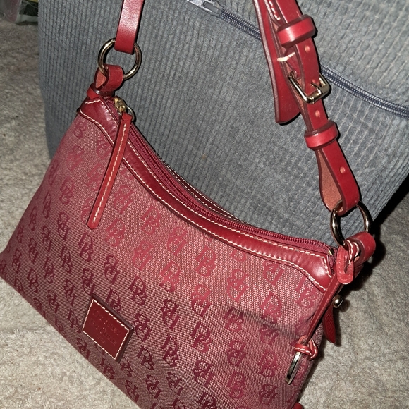 Dooney & Bourke Handbags - Dooney & Bourke Burgundy Monogram Shoulder Bag